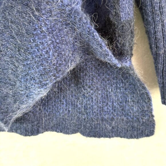 Soft Surroundings Wool Alpaca Blend Geometric Cowl Neck Tunic Sweater Womens XS - Picture 3 of 8